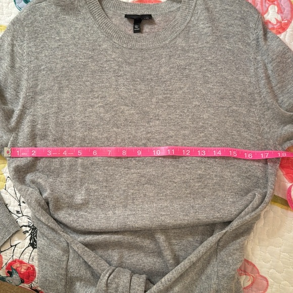 Gray TOPSHOP sweater dress with tie front. Sz 8 - Picture 5 of 6